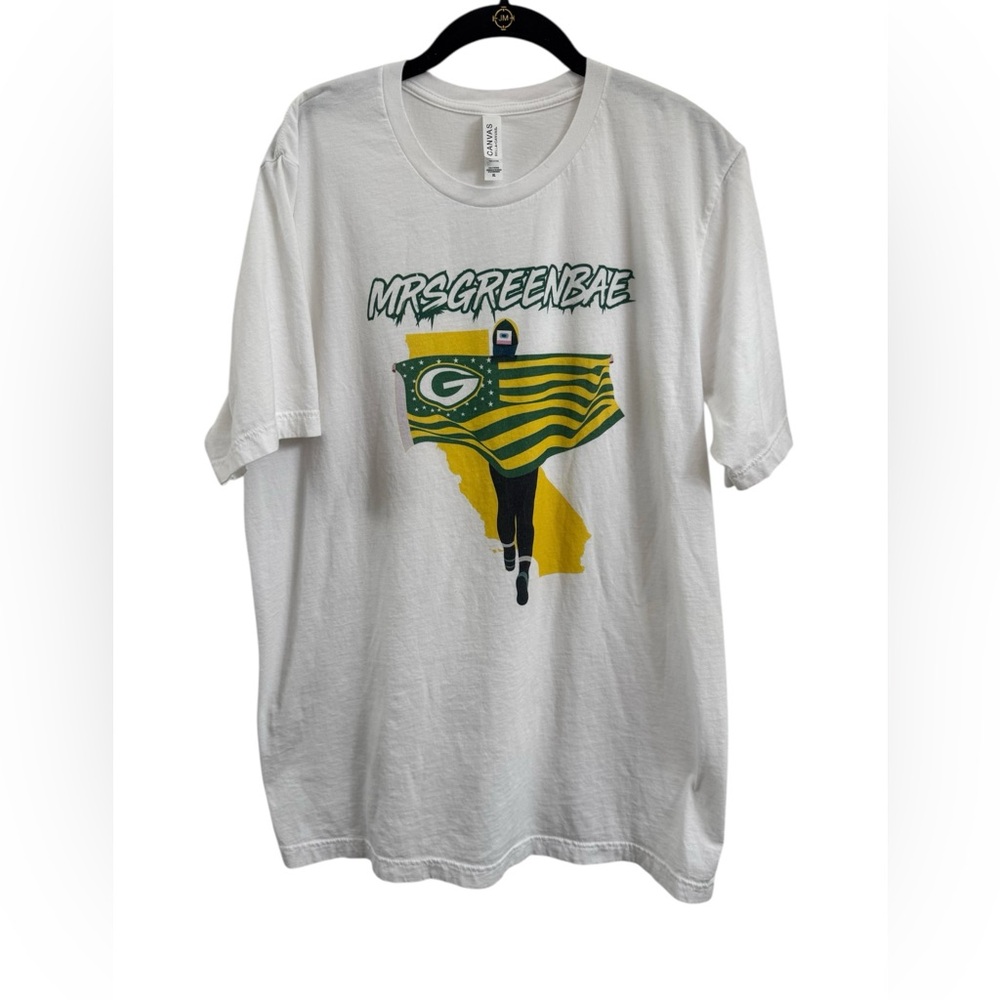 Bella Canvas White Green Mrs.Greenbae T-Shirt Sz(XL)